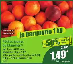 Norma Pêches jaunes ou blanches offre