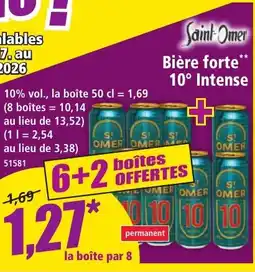 Norma Saint-Omer Bière forte 10° Intense offre