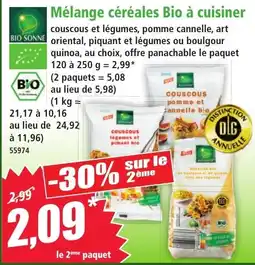 Norma Bio Sionne Mélange céréales Bio à cuisiner offre