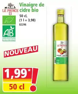 Norma Le Prince Vinaigre de cidre bio offre