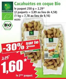 Norma Bio Sonne Cacahuètes en coque Bio offre