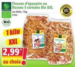 Norma Bio Sonne Flocons d'épeautre ou flocons 5 céréales Bio xxl offre