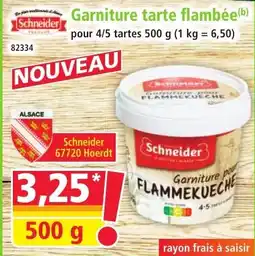 Norma Schneider Garniture tarte flambée offre