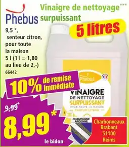 Norma Phebus Vinaigre de nettoyage surpuissant offre