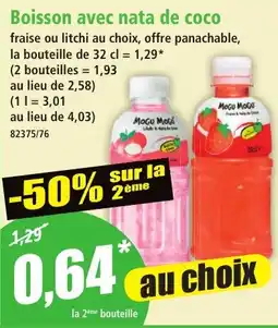 Norma Boisson avec nata de coco offre