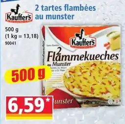 Norma Kauffer's 2 tartes flambées au Munster offre