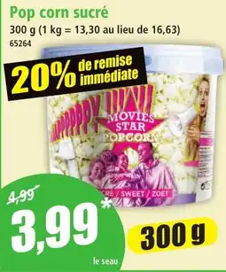 Norma Pop corn sucré offre