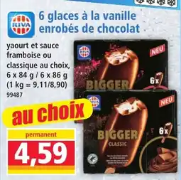 Norma 6 glaces à la vanille enrobés de chocolat offre