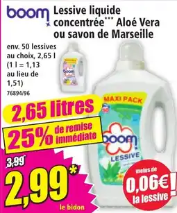 Norma Boom Lessive liquide concentrée Aloé Vera ou savon de Marseille offre