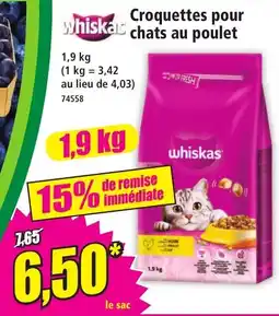 Norma Whiskas Croquettes pour chats au poulet offre