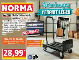 Norma Walter Diable / chariot de transport 2 en 1 offre
