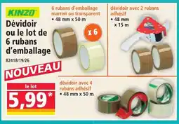 Norma Kinzo Dévidoir ou le lot de 6 rubans d'emballage offre