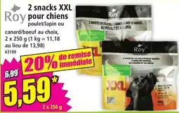 Norma Roy 2 snacks xxl pour chien offre