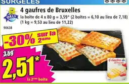 Norma Dely 4 gaufres de Bruxelles offre