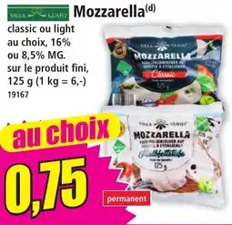 Norma Villa Gusto Mozzarella offre