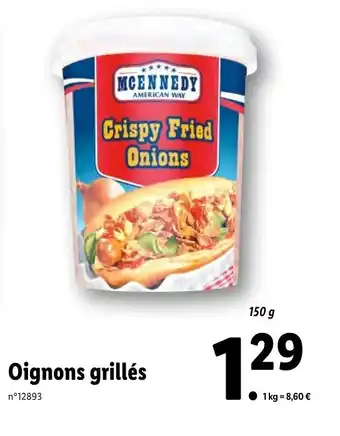 Lidl Oignons grillés offre