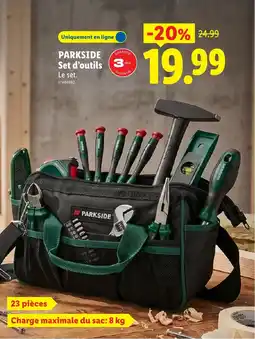 Lidl PARKSIDE Set d'outils offre