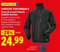 Lidl PARKSIDE PERFORMANCE Veste de travail Stretch doublée homme offre