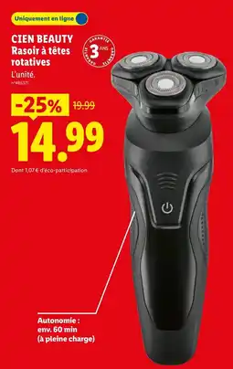 Lidl CIEN BEAUTY Rasoir à têtes rotatives offre