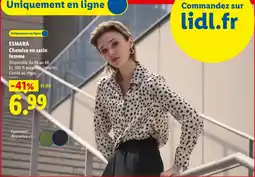 Lidl ESMARA Chemise en satin femme offre