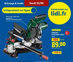 Lidl PARKSIDE Scie à onglet radiale offre