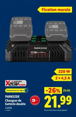 Lidl PARKSIDE Chargeur de batterie double offre