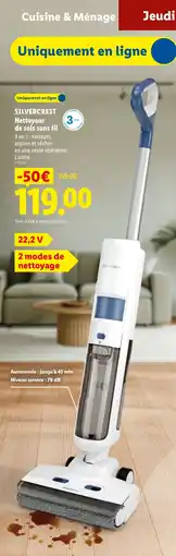 Lidl SILVERCREST Nettoyeur de sols sans fil offre