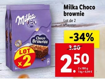 Lidl Milka Choco brownie offre