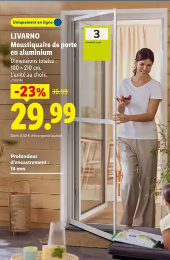 LIVARNO Moustiquaire de porte en aluminium