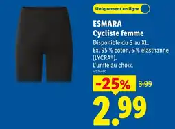 Lidl ESMARA Cycliste femme offre