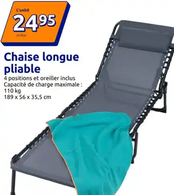 Chaise longue pliable