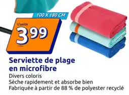 Action Serviette de plage en microfibre offre