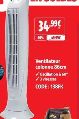 Screwfix Ventilateur colonne 86cm offre