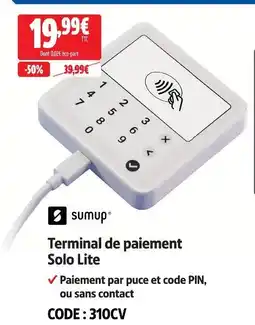 Screwfix Sumup terminal de paiement solo lite offre