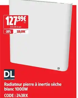 Screwfix Radiateur pierre à inertie sèche blanc offre