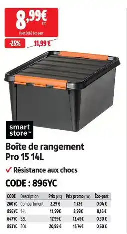 Screwfix Smart store boîte de rangement pro 15 offre