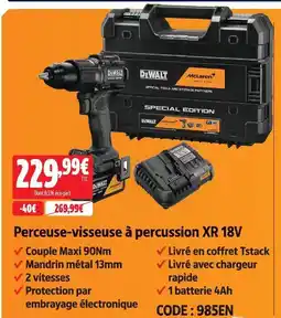 Screwfix Dewalt perceuse-visseuse à percussion xr 18v offre