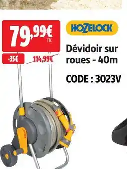 Screwfix Hozelock dévidoir sur roues - 40m offre