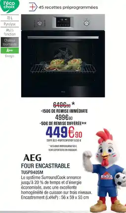 Extra Aeg four encastrable offre