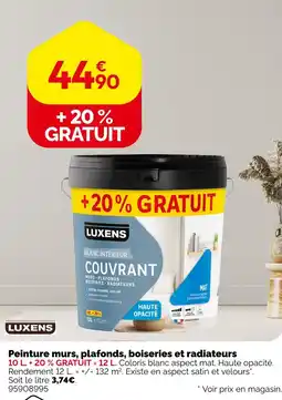 Weldom Luxens blanc intérieur couvrant offre