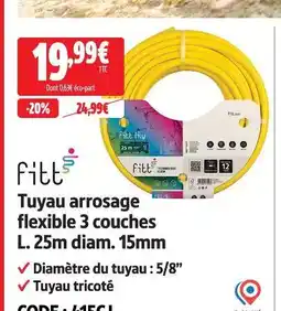 Screwfix Fitt tuyau arrosage flexible 3 couches offre