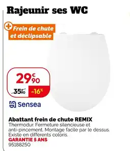 Weldom Sensea abattant frein de chute remix offre