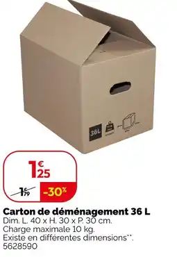Weldom Carton de déménagement 36 l offre