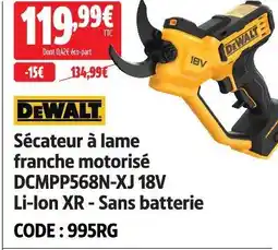 Screwfix Dewalt sécateur à lame franche motorisé offre