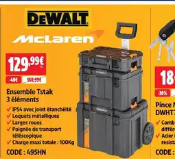 Screwfix Dewalt ensemble tstak 3 éléments offre