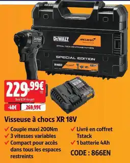 Screwfix Dewalt visseuse à chocs xr 18v offre