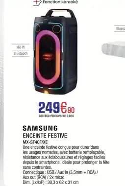 Extra Samsung enceinte festive offre