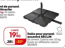 Weldom Seclin dalle pour parasol excentré offre