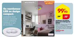 Weldom Inspire ventilateur de plafond blanc avec éclairage led estepa offre