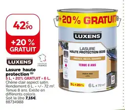 Weldom Luxens lasure haute protection bois offre